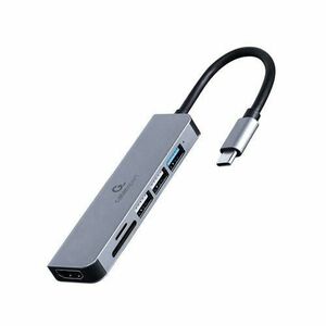 Adaptor Gembird A-CM-COMBO6-02, 3 x USB, HDMI (Gri) imagine