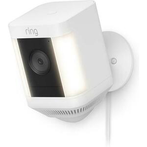 Camera supraveghere exterior Ring Spotlight Cam Plus Plug-In, 1080P, Wi-Fi, Microfon, Difuzor, Amazon Alexa, IP65 (Alb) imagine