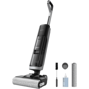 Aspirator vertical fara fir Dreame H14 Pro, 400 W, Autonomie 40 minute, 0.88 l, Baterie 6 x 5000 mAh, Uscare cu aer cald (Negru) imagine