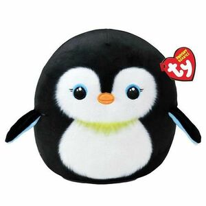 Jucarie de plus Ty Squishy Beanies Pinguinul Neve, 22cm (Negru/Alb) imagine