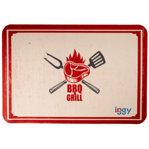 Covor bucatarie Iggy, 600 x 400 x 4 mm (Crem/Rosu) imagine