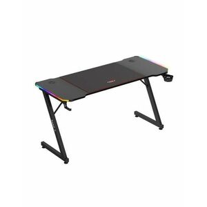 Birou gaming Huzaro Hero 3.3 RGB, 140 cm x 60 cm, Mouse Pad XXL inclus (Negru) imagine