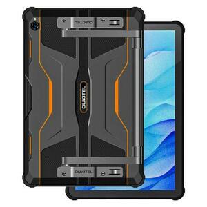 Tableta Oukitel RT6, Procesor MediaTek MT8788 Octa-Core, Ecran FHD IPS 10.1inch, 8GB RAM, 256GB Flash, 16MP, Bluetooth, Android, 4G, Dual SIM, Fara incarcator (Negru/Portocaliu) imagine