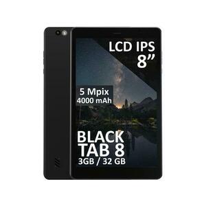 Tableta BLOW BlackTAB8, Procesor Quad-Core T310, Ecran IPS 8inch, 3GB RAM, 32GB Flash, Wi-Fi, Bluetooth, 4G, Android 14 (Negru) imagine