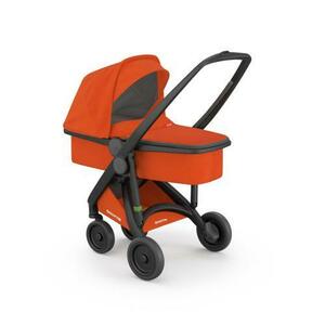 Carucior 2 In 1, Greentom, 100% Ecologic, 0-2.5 ani, 15 kg (Negru/Portocaliu) imagine