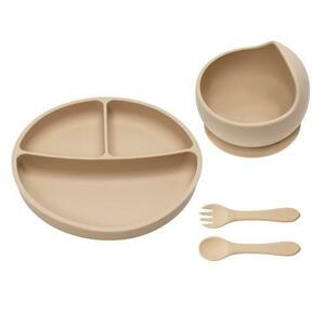 Set diversificare din silicon, AppeKids Basic Bubble Beige imagine