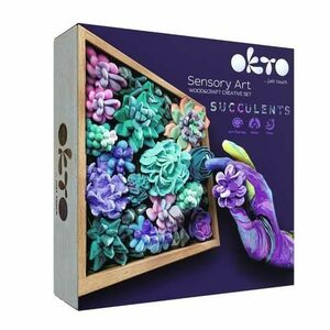 Set Wood & Craft - Succulents, 21x21cm, Tenderness imagine