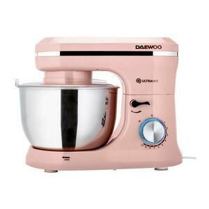 Mixer cu bol Daewoo DHM150P, 1600 W, 10 viteze, capacitate bol 4.5l, tel, carlig framantare, palete amestecare (Roz) imagine
