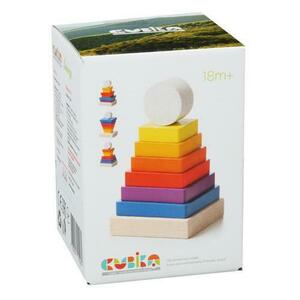 Jucarie din lemn Cubika Piramida 1 (Multicolor) imagine