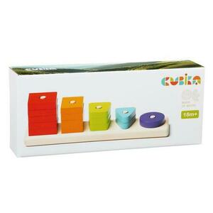 Jucarie din lemn Cubika sortator forme geometrice (Multicolor) imagine
