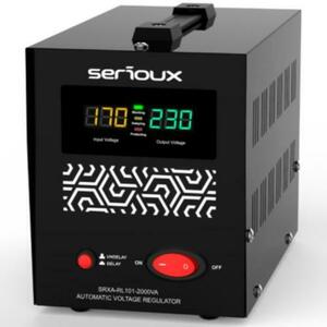 Stabilizator de tensiune cu releu Serioux SRXA-RL101-2000VA, 2000VA, IP20, protectie tensiune scazuta, supratensiune, scurtcircuit, supraincalzire imagine