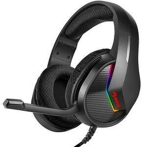 Casti Gaming Marvo H8618, USB, Microfon, Iluminare RGB (Negru) imagine
