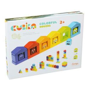 Jucarie din lemn Cubika CASUTELE VESELE imagine