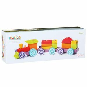 Jucarie din lemn Cubika Trenulet imagine