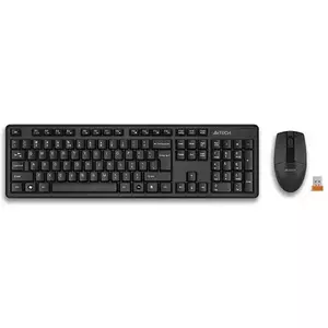 Kit tastatura si mouse A4Tech 3330N, wireless, 104 taste format standard, mouse 1000dpi, 3/1 butoane, Negru imagine
