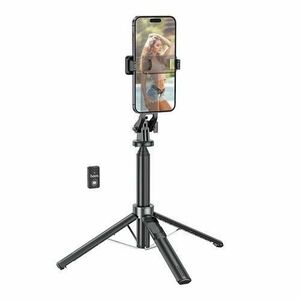 Selfie Stick Bluetooth HOCO K21, Universal, Inaltime maxima 1.37m, Negru imagine