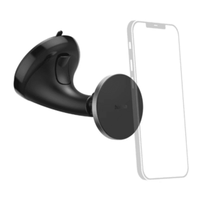 Suport auto telefon Hama MagLock, prindere magnetica, ventuza (Negru) imagine