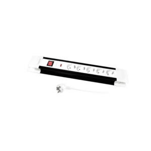Prelungitor LogiLink LPS211, 5 prize, 3m (Alb/Negru) imagine