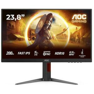 Monitor Gaming Fast IPS LED AOC 23.8inch 24G4HA, Full HD (1920 x 1080), HDMI, DisplayPort, Boxe, Pivot, 200 Hz, 1 ms (Negru) imagine