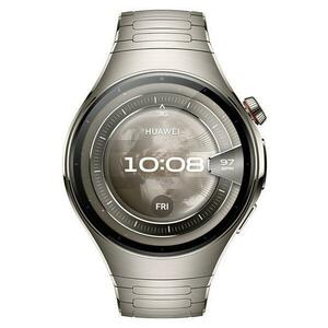 Smartwatch Huawei Watch 5, 46mm, Ecran AMOLED 1.5inch, Bluetooth, NFC, GPS, ECG, 5 ATM, Bratara Titan (Argintiu) imagine