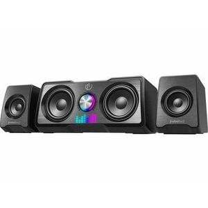 Boxe PC Rebeltec ROCK 2.1, 22 W, RGB LED, USB, Mini Jack (Negru) imagine
