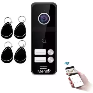 VideoInterfon Smart wireless WiFi Mentor SY061 Full-HD 2MP IR IP65 acces 2 familii Aplicatie/Card/Buton imagine