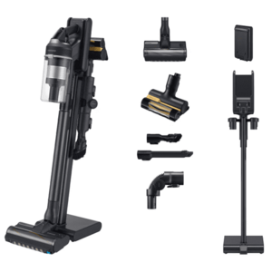 Aspirator vertical Samsung Jet 95 Stick VS20C9542TN, 580 W, Aspirare multiciclonica, Display LCD, Recipient 0.8 l, Autonomie 60 minute (Negru/Verde) imagine