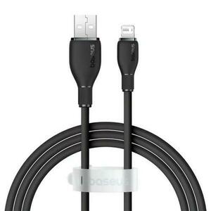 Cablu de date Baseus Pudding, Fast Charging, USB la Lightning 2.4A, 1.2m, Negru imagine