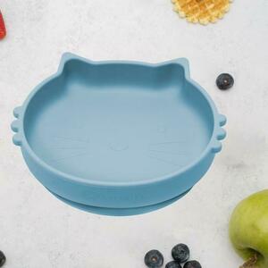 Bol din silicon AppeKids Kitty II Aqua Blue, 6 luni+ imagine