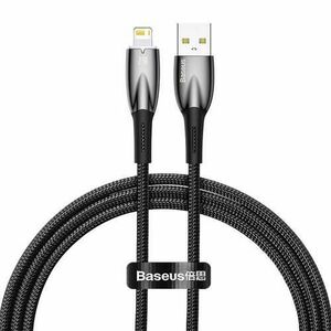 Cablu de incarcare Baseus Glimmer, USB - Lightning, 2.4A, 1m, Negru imagine