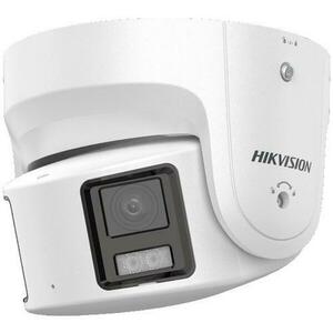Camera supraveghere exterior IP Dome Panoramic Hikvision ColorVu DS-2CD2387G2P-LSU/SL, 8 MP, 4 mm, lumina alba 30 m, unghi vizual 180 grade, PoE, slot card, microfon, sirena, stroboscop imagine