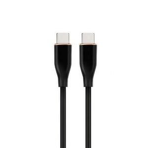 Cablu alimentare si date GEMBIRD CC-USB2S-CMCM-1.5M-BK, USB 2.0 Type-C (T) la USB 2.0 Type-C (T), 60W, 1.5m, protectie silicon, Negru imagine