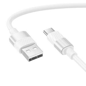 Cablu alimentare si date Borofone BX106, Fast Charging, USB la USB Type-C 3A, 1m, Alb imagine