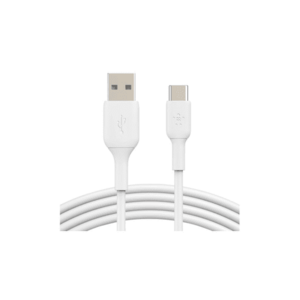 Cablu de date Belkin BEL-0205, USB-A la USB-C, 15cm (Alb) imagine