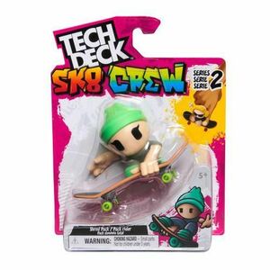 Set de joaca Tech Deck Sk8 Crew Series 2 - Placa si figurina (Verde) imagine