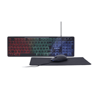 Kit Gembrid 3 in 1 KBS-UML-01 - Tastatura RGB LED, Mouse Optic, Mouse Pad, Wired, USB (Negru) imagine