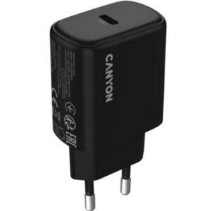 Incarcator retea Canyon OnCharge 250, 1 x USB-C, 12 V, 3 A, 25 W (Negru) imagine