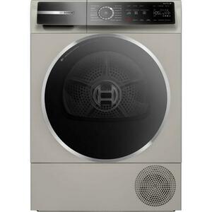 Uscator de rufe Bosch Seria 8, Pompa de caldura, 9kg, Clasa A+++, AutoDry, Home Connect, Smart Dry (Argintiu) imagine