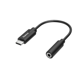 Adaptor audio Hama 200318, USB-C - Jack 3.5mm (Negru) imagine