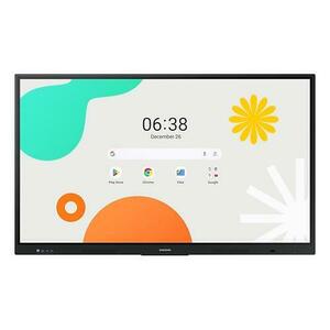 Tabla interactiva Samsung 86inch Signage Seria WAF LH86WAFWLGCXEN, 4K UHD (3840 x 2160), 40 puncte, Wi-Fi 5, Bluetooth, 8 ms, Android imagine
