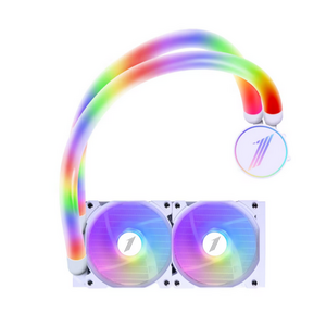 Cooler CPU 1st PLAYER MT240 Infinite SPACE, ARGB LED, 2 x 120mm (Alb) imagine