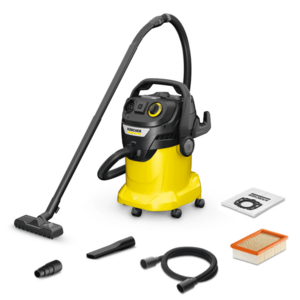 Aspirator Karcher KWD 6 P V-25/6/22, umed/uscat, 75l/s, 1300W (Negru/Galben) imagine