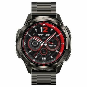 Smartwatch Kospet Tank T3 Ultra 2 Special Edition, Ecran AMOLED 1.43inch, Bluetooth, Ritm cardiac, Oxigen din sange, Monitorizare Stres, Curea metalica (Negru) imagine