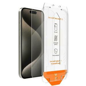 Folie de protectie Ecran Vmax Quick Fit pentru Apple iPhone 15 Pro, Sticla Securizata, Full Glue, 2.5D imagine