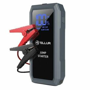 Starter auto multifunctional Tellur TLL158431, 12V, 1500A, baterie exerna, 16800mAh, lanterna (Gri) imagine