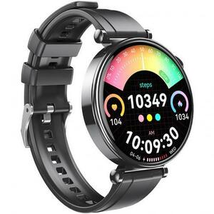 Smartwatch XO Design GT4 Mini, Ecran AMOLED 1.32inch, Autonomie 7 zile, Monitorizare somn si activitate, IP68 (Negru) imagine