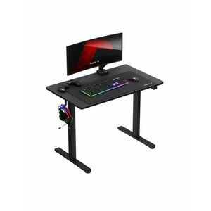 Birou gaming electric Huzaro Hero 7.9, reglare inaltime 72-118 cm, Suport casti si rucsac, max 70 kg (Negru) imagine