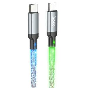 Cablu Date si Incarcare USB-C - USB-C HOCO U112, 60W, 1m, Gri imagine
