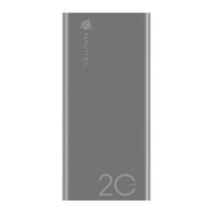 Baterie Portabila Navitel PWR20 AL SILVER, 20000mAh, 2x USB, 1x USB-C (Argintiu) imagine