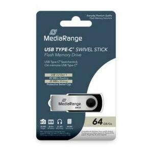 Stick USB MediaRange MR1953, USB 3.2 Gen 1 Type-C, 64GB (Negru/Argintiu) imagine